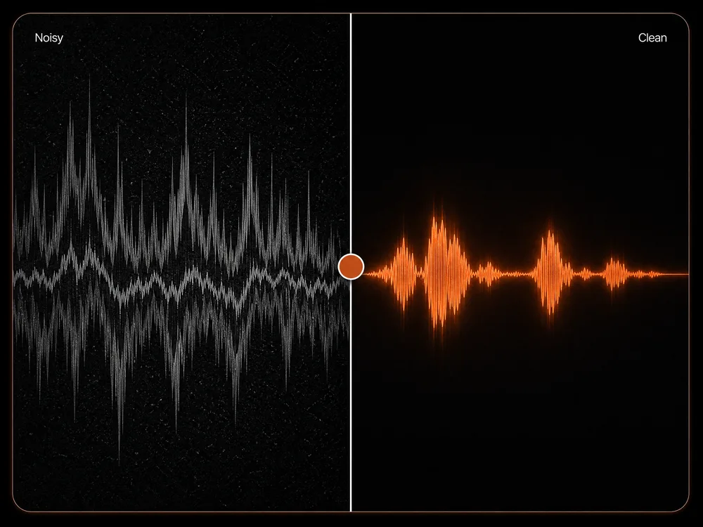 Background music separated from speech