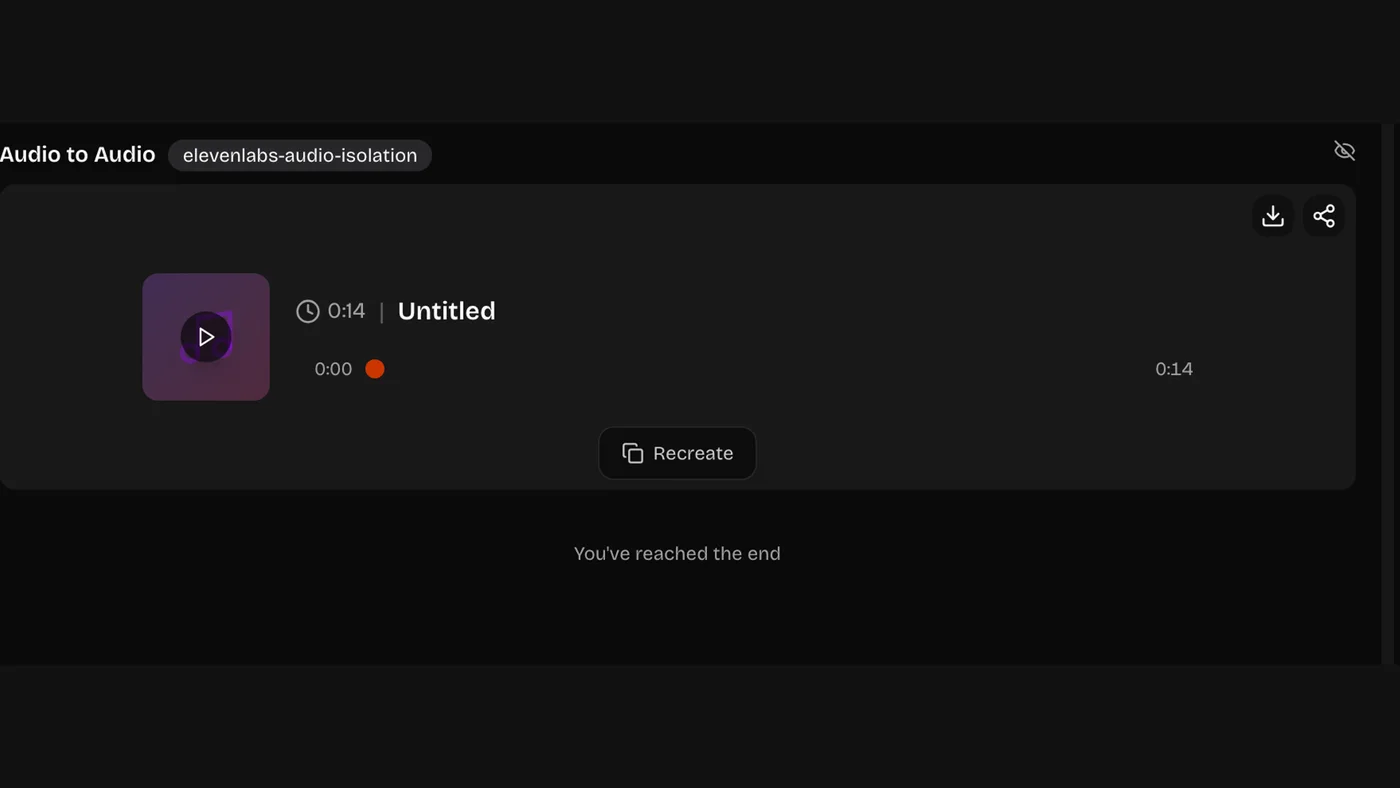Downloading the cleaned audio file