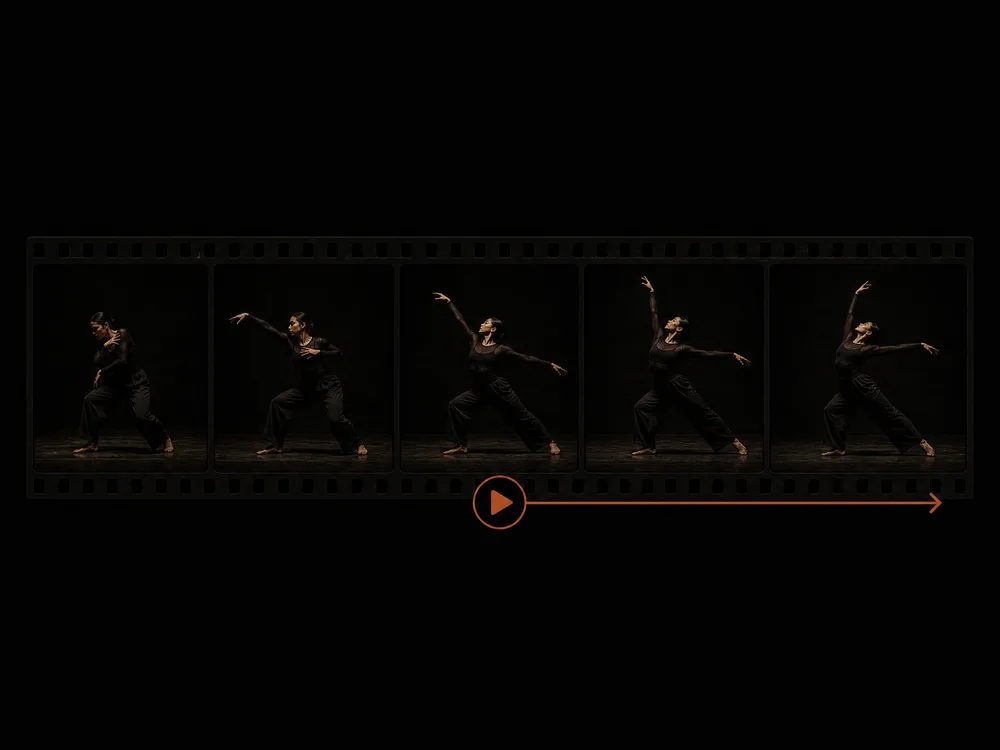 Reference video used to transfer motion to a generated character