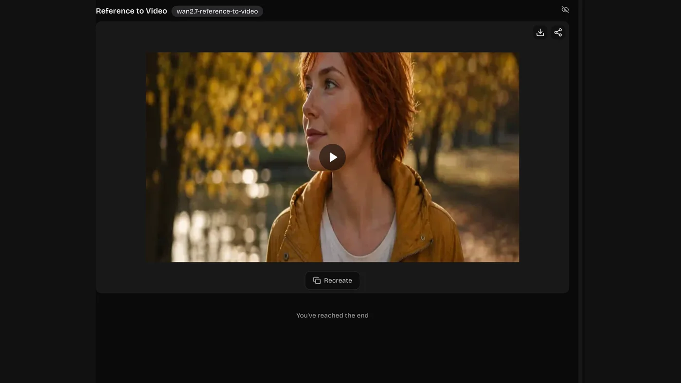 Downloading a consistent character video clip