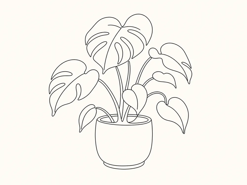 Line art sketch generated from a text description
