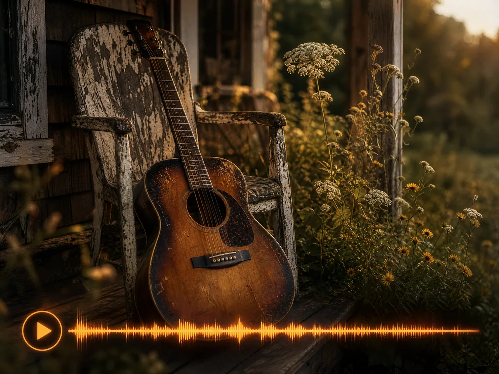 Acoustic folk track generated with AI