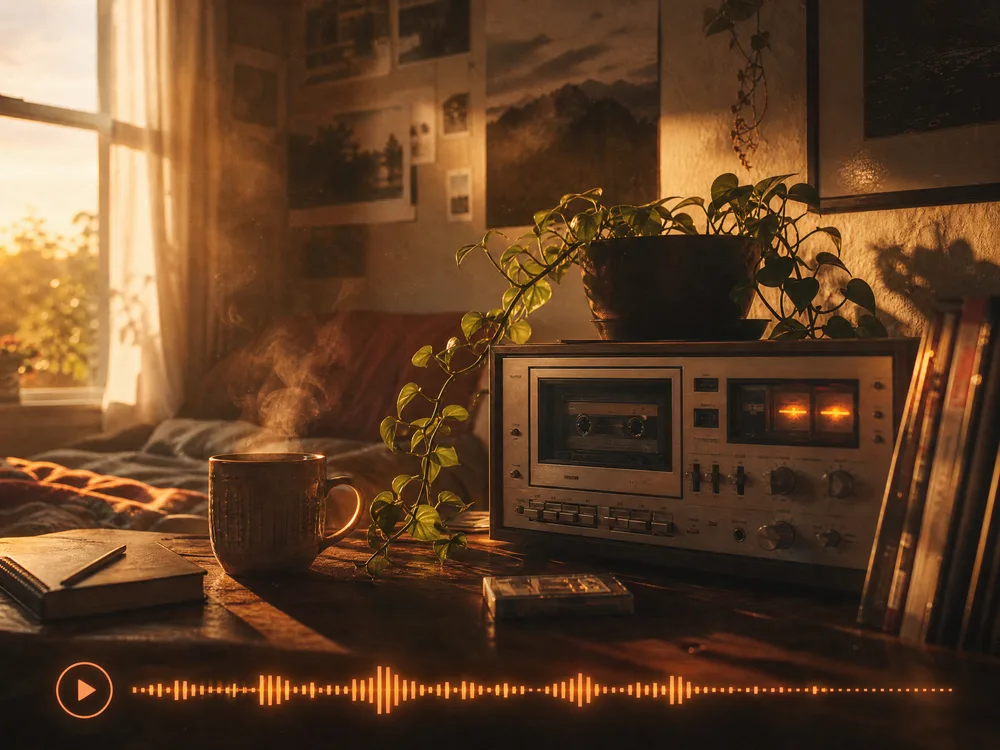 Lo-fi track generated by the AI music generator