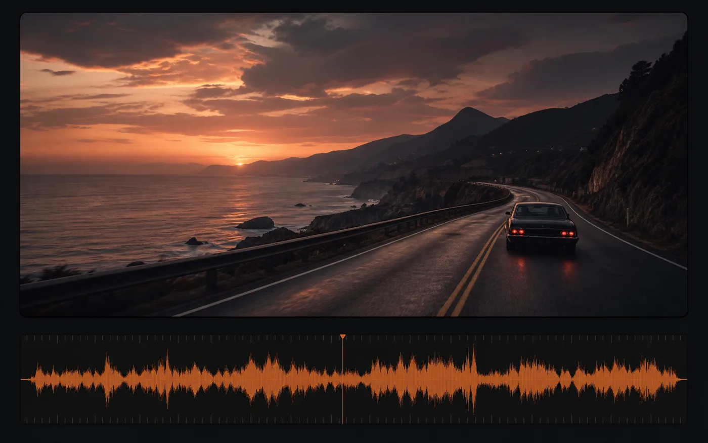 Background music generated for a video project