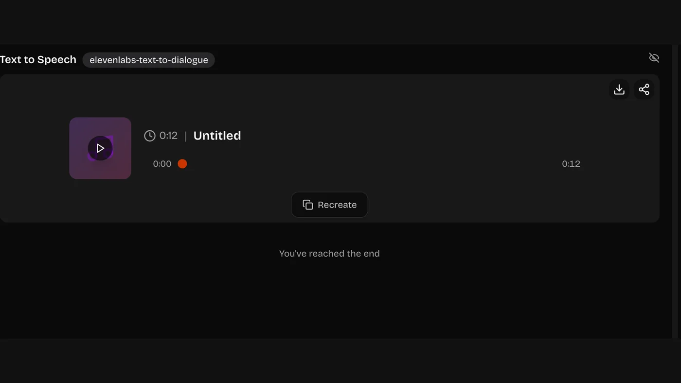 Downloading the generated voice audio