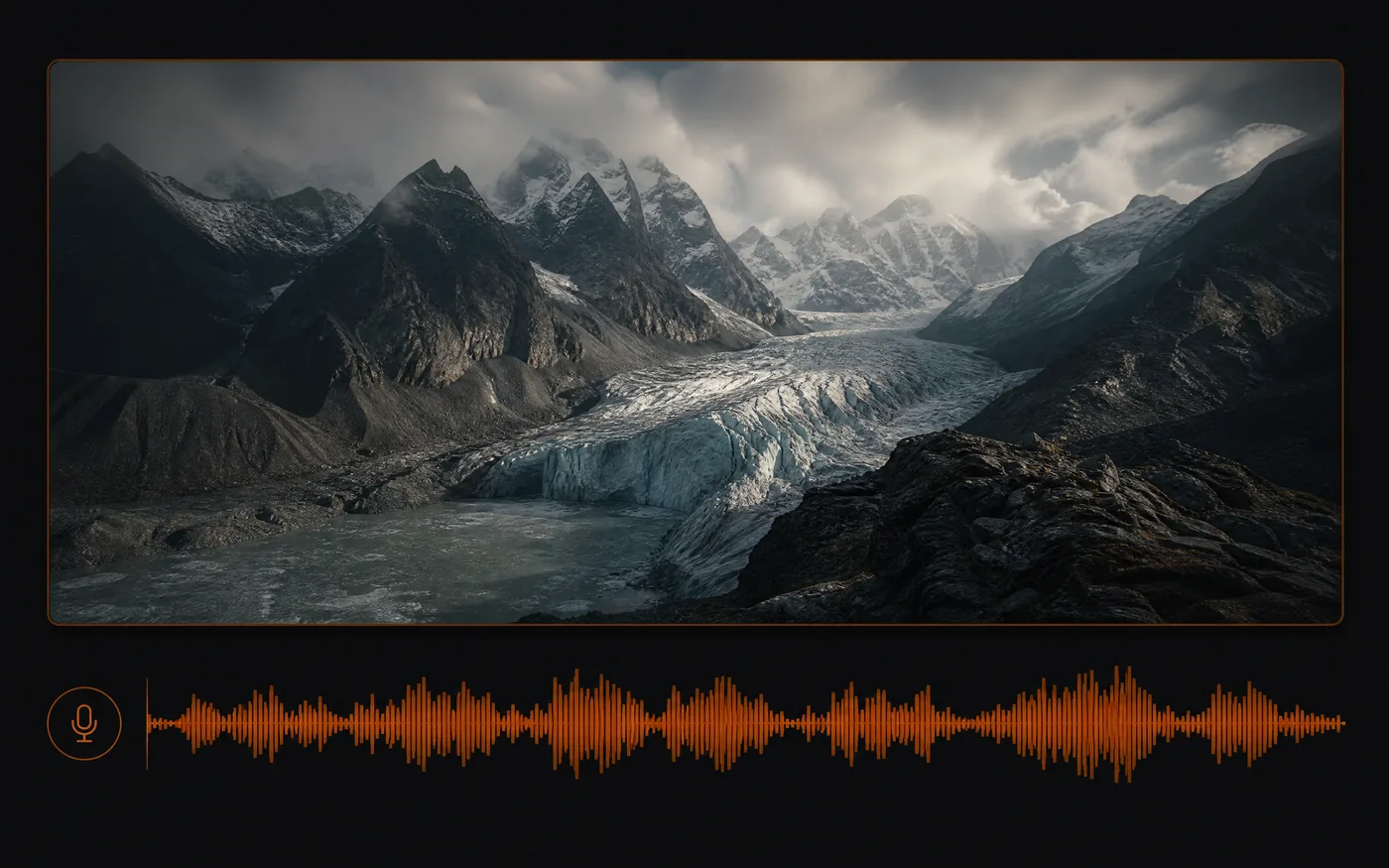 A voiceover generated for a video from a script