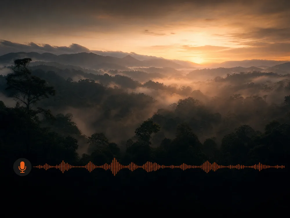 Documentary narration generated with an AI voice