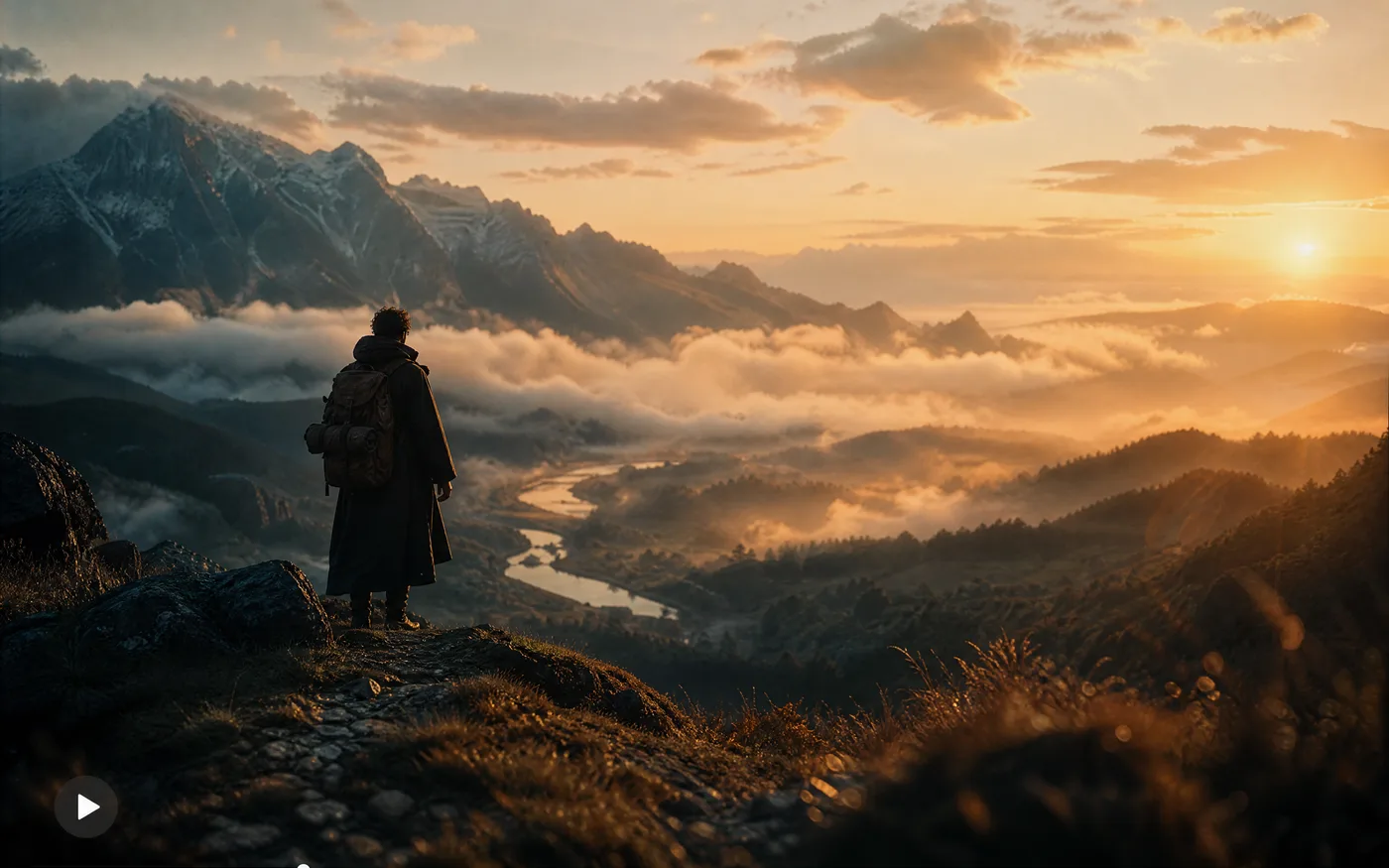 Cinematic story scene generated from text