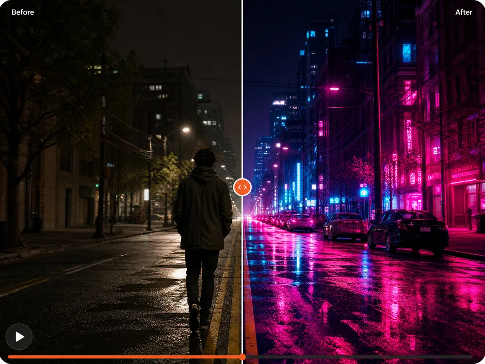 Clip restyled into a neon cyberpunk look