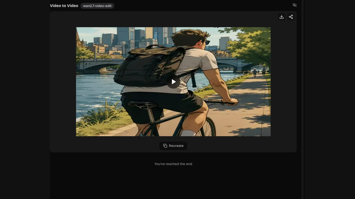 Downloading the restyled clip